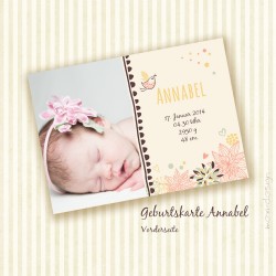 Geburtskarte - Annabel - Vorderseite