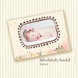 Geburtskarte - Annabel - Rückseite